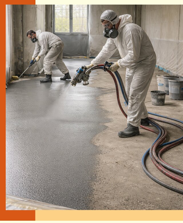 Гидроизоляция полимочевиной полов и конструкций в Краснокаменске