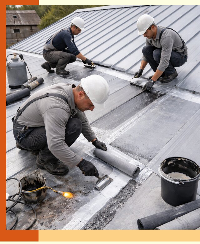 Гидроизоляция металлической кровли с гарантией в Краснокаменске