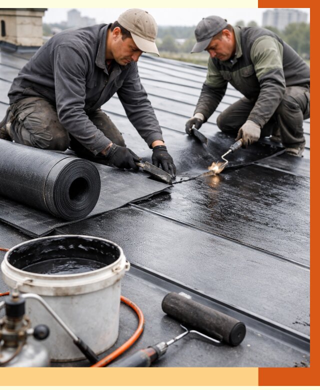 Гидроизоляция фальцевой кровли в Краснокаменске от 7666 руб. под ключ | ТепломастерКсн