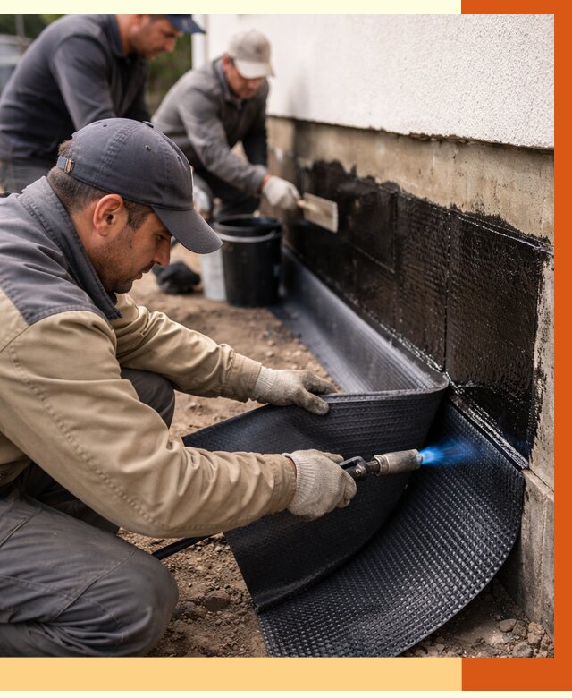 Гидроизоляция цоколя и отмостки в Краснокаменске от 8688 руб. — ТепломастерКсн