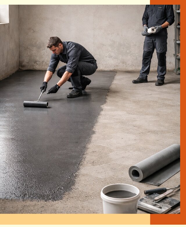 Гидроизоляция гаражного пола в Краснокаменске от 3577 руб./м² — ТепломастерКсн профессионально