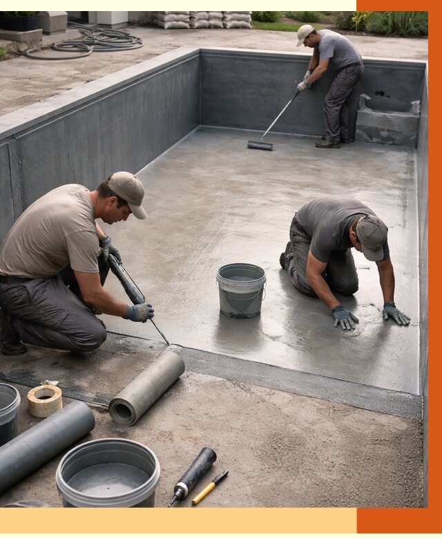 Профессиональная гидроизоляция бассейна в Краснокаменске от 6644 руб. за м2 | ТепломастерКсн