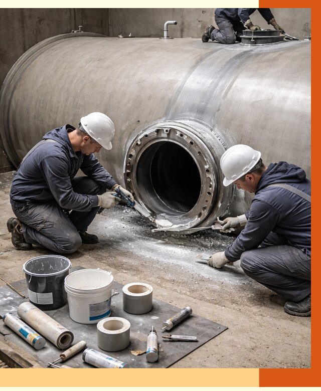 Гидроизоляция резервуара с топливом в Краснокаменске от 76658 руб. под ключ | ТепломастерКсн