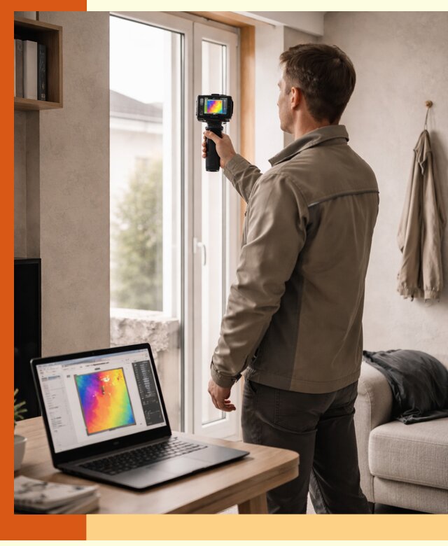 Тепловизионное обследование квартиры в Краснокаменске для поиска утечек тепла