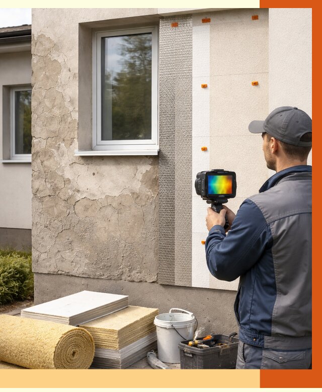 Тепловизионное обследование фасада в Краснокаменске от 4599 руб. под ключ | ТепломастерКсн
