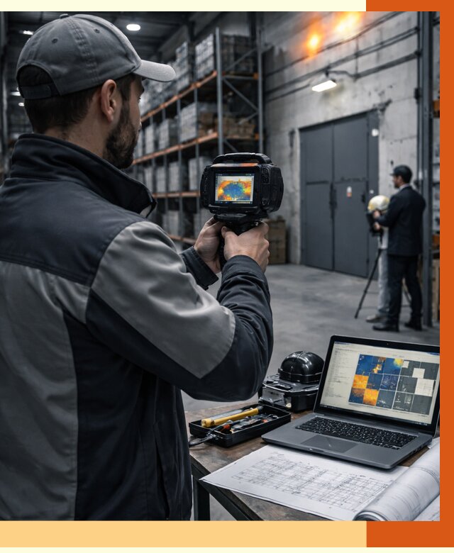 Тепловизионное обследование склада в Краснокаменске от 6644 руб. | ТепломастерКсн