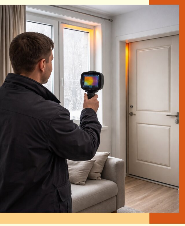Тепловизионное обследование окон и дверей в Краснокаменске от 4599 руб. | ТепломастерКсн
