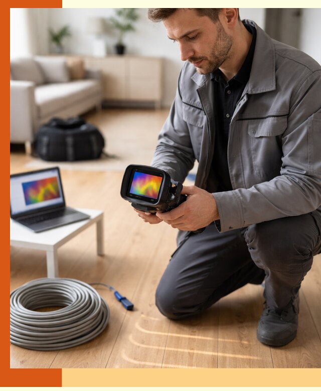 Тепловизионное обследование тёплого пола в Краснокаменске для точной диагностики