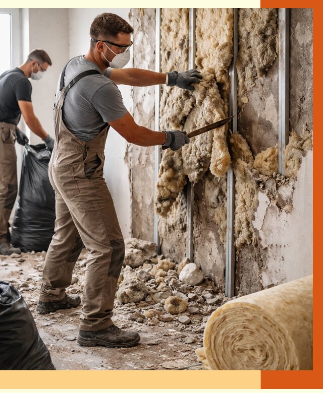 Демонтаж старого утеплителя в Краснокаменске от 3577 руб. — работы под ключ | ТепломастерКсн