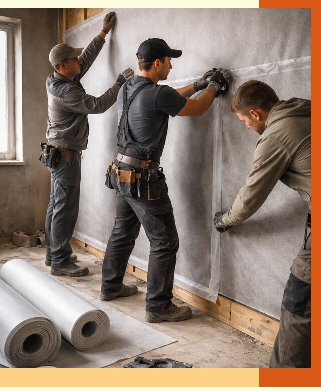 Монтаж ветроизоляции в Краснокаменске от 4599 руб./м2 — профессионально | ТепломастерКсн