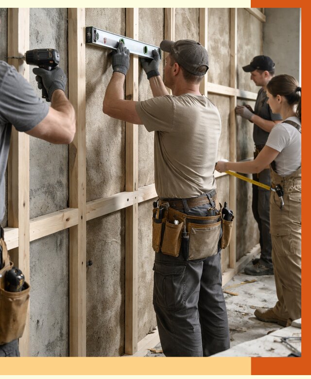 Монтаж обрешетки под утепление в Краснокаменске от 1175 руб/м² | Заказать у ТепломастерКсн