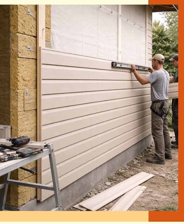 Монтаж сайдинга после утепления в Краснокаменске от 1891 руб. — обшивка и облицовка | ТепломастерКсн