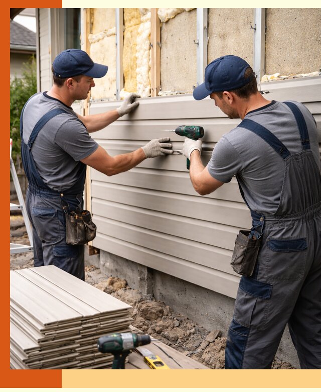 Монтаж сайдинга после утепления в Краснокаменске качественно и надежно